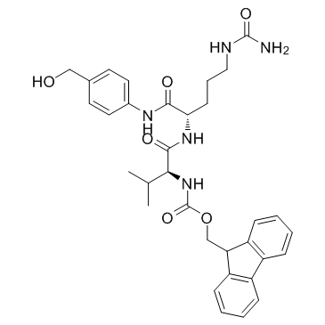 (9H-fluoren-9-yl)methyl N-[(1S)-1-{[(1S)-4-(carbamoylamino)-1-{[4-(hydroxymethyl)phenyl]carbamoyl}butyl]carbamoyl}-2-methylpropyl]carbamate