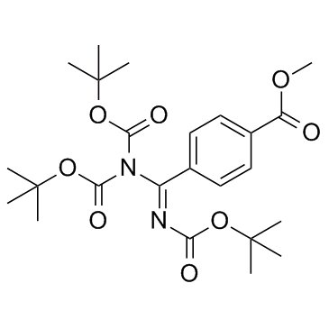 Benzoic acid, 4-[[bis[(1,1-dimethylethoxy)carbonyl]amino][[(1,1- dimethylethoxy)carbonyl]imino]methyl]-, methyl ester