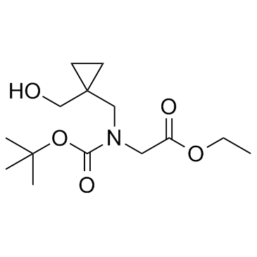 ethyl 2-((tert-butoxycarbonyl)((1-(hydroxymethyl)cyclopropyl)methyl)amino)acetate