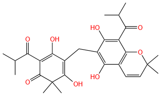 4-[[5,7-dihydroxy-2,2-dimethyl-8-(2-methylpropanoyl)chromen-6-yl]methy l]-3,5-dihydroxy-6,6-dimethyl-2-(2-methylpropanoyl)cyclohexa-2,4-dien- 1-one