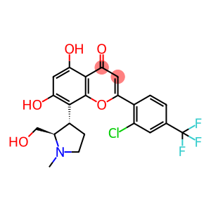 2-[2-Chloro-4-(trifluoromethyl)phenyl]-5,7-dihydroxy-8-[(2R,3S)-2-(hydroxymethyl)-1-methyl-3-pyrrolidinyl]-4H-1-benzopyran-4-one