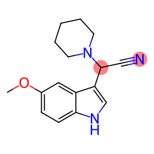 2-(5-methoxy-1H-indol-3-yl)-2-(piperidin-1-yl)acetonitrile