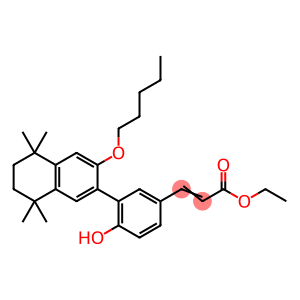 2-Propenoic acid, 3-[4-hydroxy-3-[5,6,7,8-tetrahydro-5,5,8,8-tetramethyl-3-(pentyloxy)-2-naphthalenyl]phenyl]-, ethyl ester