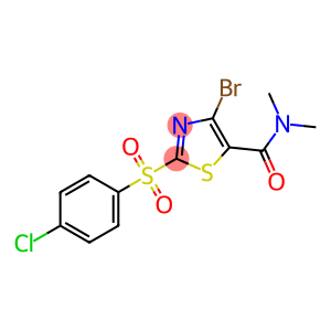 4-BROMO-2-((4-CHLOROPHENYL)SULFONYL)-N,N-DIMETHYLTHIAZOLE-5-CARBOXAMIDE