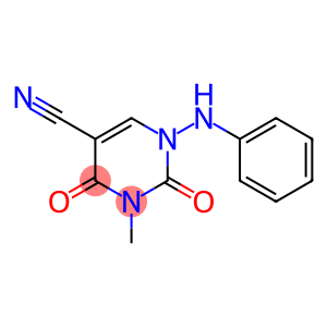 1-anilino-3-methyl-2,4-dioxo-1,2,3,4-tetrahydro-5-pyrimidinecarbonitrile