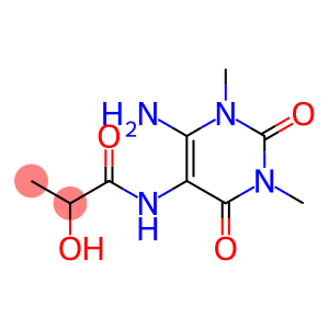 Lactamide,  N-(6-amino-1,2,3,4-tetrahydro-1,3-dimethyl-2,4-dioxo-5-pyrimidinyl)-  (6CI)