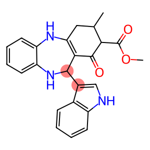 methyl 11-(1H-indol-3-yl)-3-methyl-1-oxo-2,3,4,5,10,11-hexahydro-1H-dibenzo[b,e][1,4]diazepine-2-carboxylate