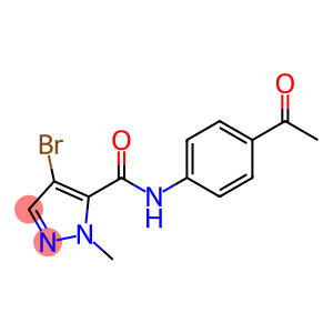 N-(4-乙酰苯基)-4-溴-1-甲基-1H-吡唑-5-甲酰胺