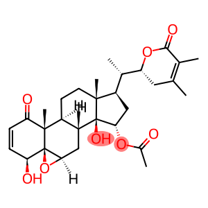 [22R,(+)]-15α-Acetyloxy-5,6β-epoxy-4β,14β,22-trihydroxy-1-oxo-5β-ergosta-2,24-diene-26-oic acid 26,22-lactone