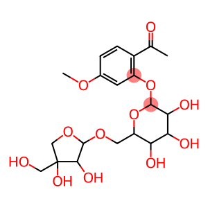 1-[2-[6-[[3,4-dihydroxy-4-(hydroxymethyl)oxolan-2-yl]oxymethyl]-3,4,5-trihydroxyoxan-2-yl]oxy-4-methoxyphenyl]ethanone