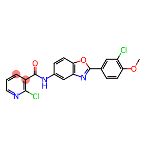 2-chloro-N-[2-(3-chloro-4-methoxyphenyl)-1,3-benzoxazol-5-yl]nicotinamide
