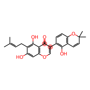 4H-1-Benzopyran-4-one, 5,7-dihydroxy-3-(5-hydroxy-2,2-dimethyl-2H-1-benzopyran-6-yl)-6-(3-methyl-2-buten-1-yl)-