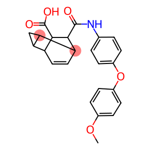 7-{[4-(4-methoxyphenoxy)anilino]carbonyl}tricyclo[3.2.2.0~2,4~]non-8-ene-6-carboxylic acid