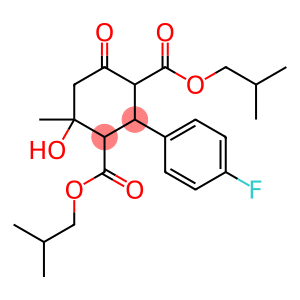 diisobutyl 2-(4-fluorophenyl)-4-hydroxy-4-methyl-6-oxo-1,3-cyclohexanedicarboxylate