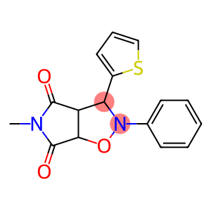 5-methyl-2-phenyl-3-(thiophen-2-yl)tetrahydro-4H-pyrrolo[3,4-d]isoxazole-4,6(5H)-dione