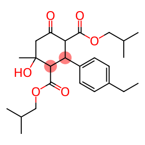 diisobutyl 2-(4-ethylphenyl)-4-hydroxy-4-methyl-6-oxo-1,3-cyclohexanedicarboxylate