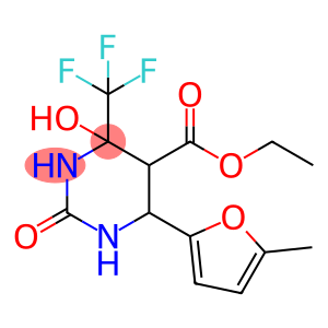 ethyl 4-hydroxy-6-(5-methylfuran-2-yl)-2-oxo-4-(trifluoromethyl)hexahydropyrimidine-5-carboxylate