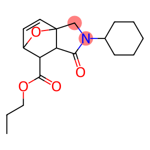 propyl 3-cyclohexyl-4-oxo-10-oxa-3-azatricyclo[5.2.1.0~1,5~]dec-8-ene-6-carboxylate