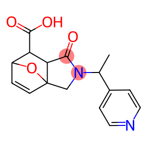 4-oxo-3-[1-(4-pyridinyl)ethyl]-10-oxa-3-azatricyclo[5.2.1.0~1,5~]dec-8-ene-6-carboxylic acid