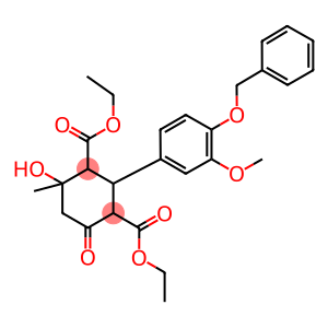 DIETHYL 2-[4-(BENZYLOXY)-3-METHOXYPHENYL]-4-HYDROXY-4-METHYL-6-OXO-1,3-CYCLOHEXANEDICARBOXYLATE