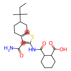 2-({[3-(aminocarbonyl)-6-tert-pentyl-4,5,6,7-tetrahydro-1-benzothien-2-yl]amino}carbonyl)cyclohexanecarboxylic acid