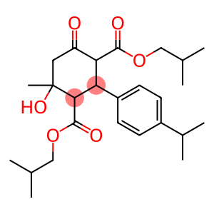 diisobutyl 4-hydroxy-2-(4-isopropylphenyl)-4-methyl-6-oxo-1,3-cyclohexanedicarboxylate