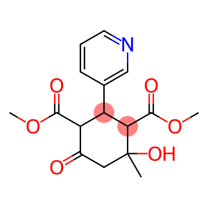 dimethyl 4-hydroxy-4-methyl-6-oxo-2-(3-pyridinyl)-1,3-cyclohexanedicarboxylate