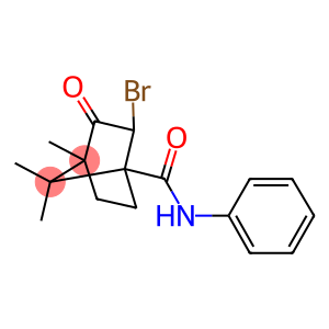 2-bromo-4,7,7-trimethyl-3-oxo-N-phenylbicyclo[2.2.1]heptane-1-carboxamide