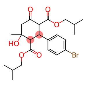 diisobutyl 2-(4-bromophenyl)-4-hydroxy-4-methyl-6-oxo-1,3-cyclohexanedicarboxylate