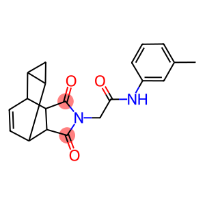 2-(3,5-dioxo-4-azatetracyclo[5.3.2.0~2,6~.0~8,10~]dodec-11-en-4-yl)-N-(3-methylphenyl)acetamide