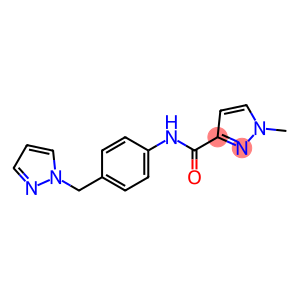 1-methyl-N-[4-(1H-pyrazol-1-ylmethyl)phenyl]-1H-pyrazole-3-carboxamide