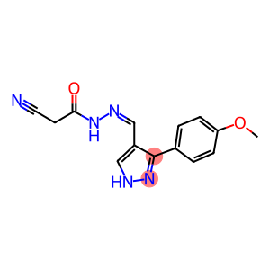 2-cyano-N'-{[3-(4-methoxyphenyl)-1H-pyrazol-4-yl]methylene}acetohydrazide