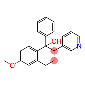 1-Naphthalenol, 1,2,3,4-tetrahydro-6-methoxy-1-phenyl-2-(3-pyridinyl)-