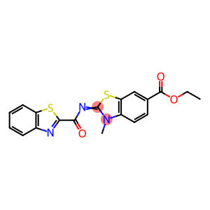 6-Benzothiazolecarboxylic acid, 2-[(2-benzothiazolylcarbonyl)imino]-2,3-dihydro-3-methyl-, ethyl ester