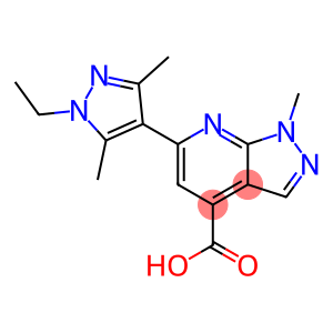 6-(1-Ethyl-3,5-dimethyl-pyrazol-4-yl)-1-methyl-pyrazolo[3,4-b]pyridine-4-carboxylic acid