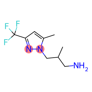 2-Methyl-3-[5-methyl-3-(trifluoromethyl)-1H-pyrazol-1-yl]propan-1-amine