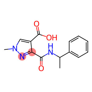 1-methyl-3-{[(1-phenylethyl)amino]carbonyl}-1H-pyrazole-4-carboxylic acid