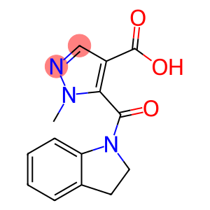 1H-Pyrazole-4-carboxylic acid, 5-[(2,3-dihydro-1H-indol-1-yl)carbonyl]-1-methyl-