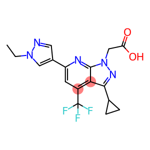 2-(3-环丙基-6-(1-乙基-1H-吡唑-4-基)-4-(三氟甲基)-1H-吡唑并[3,4-B]吡啶-1-基)乙酸