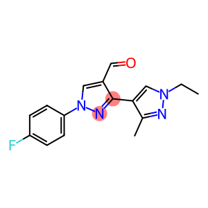 1'-乙基-1-(4-氟苯基)-3'-甲基-1H,1'H-[3,4'-联吡唑]-4-甲醛
