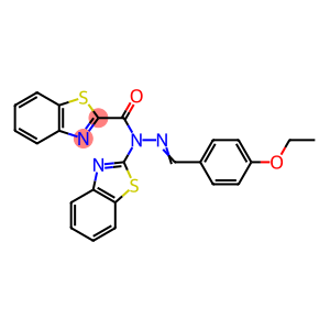 2-Benzothiazolecarboxylic acid, 1-(2-benzothiazolyl)-2-[(4-ethoxyphenyl)methylene]hydrazide