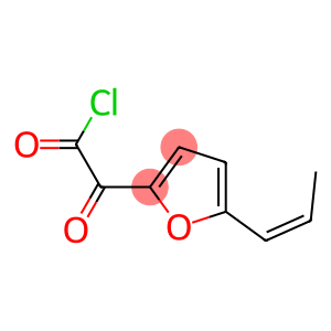 2-Furanacetyl chloride, alpha-oxo-5-(1-propenyl)- (9CI)