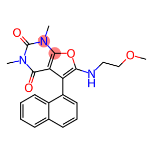 6-(2-methoxyethylamino)-1,3-dimethyl-5-naphthalen-1-ylfuro[2,3-d]pyrimidine-2,4-dione