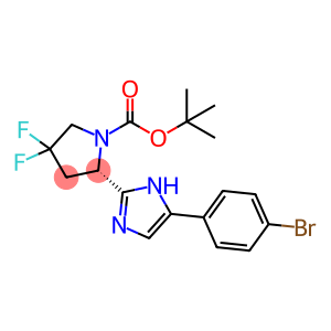 1-Pyrrolidinecarboxylic acid, 2-[5-(4-bromophenyl)-1H-imidazol-2-yl]-4,4-difluoro-, 1,1-dimethylethyl ester, (2S)-