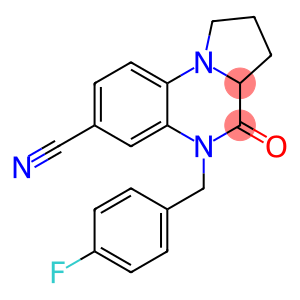 5-(4-FLUOROBENZYL)-4-OXO-1,2,3,3A,4,5-HEXAHYDROPYRROLO[1,2-A]QUINOXALINE-7-CARBONITRILE