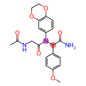 N~2~-acetyl-N-[2-(2,3-dihydro-1,4-benzodioxin-6-ylamino)-1-(4-methoxyphenyl)-2-oxoethyl]glycinamide