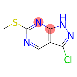 1H-Pyrazolo[3,4-d]pyrimidine, 3-chloro-6-(methylthio)-