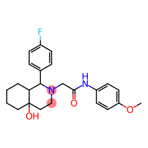 2-[1-(4-fluorophenyl)-4a-hydroxy-1,3,4,5,6,7,8,8a-octahydroisoquinolin-2-yl]-N-(4-methoxyphenyl)acetamide