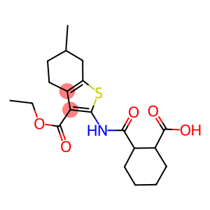2-({[3-(ethoxycarbonyl)-6-methyl-4,5,6,7-tetrahydro-1-benzothien-2-yl]amino}carbonyl)cyclohexanecarboxylic acid