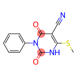 6-(methylsulfanyl)-2,4-dioxo-3-phenyl-1,2,3,4-tetrahydro-5-pyrimidinecarbonitrile